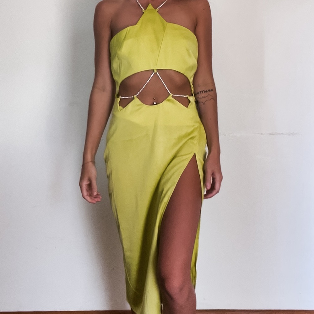 PrettyLittleThing Neon Yellow Dress